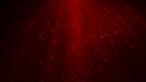 fondo de movimiento abstracto de partículas rojas brillantes, brillantes y flotantes. hermosas partículas de polvo rojas flotantes con luz brillante. animación 3d 4k con bucle sin costuras