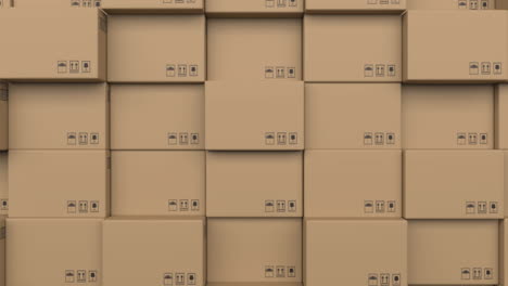 animation eines stapels von kartonkisten, die sich nahtlos bewegen