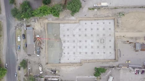 Aerial view from the flying unmanned aerial vehicle