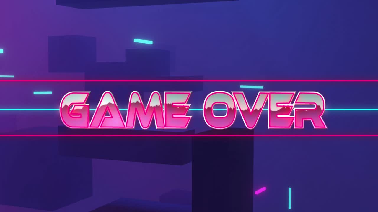 animación del juego sobre texto sobre fondo púrpura