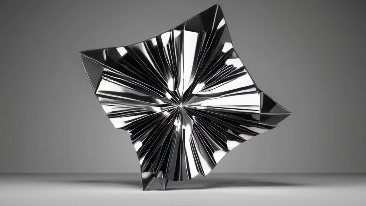 escultura de metal abstracta