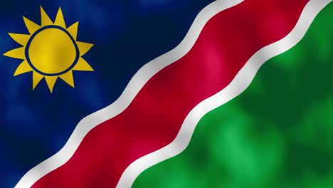 namibian flag waving in the wind