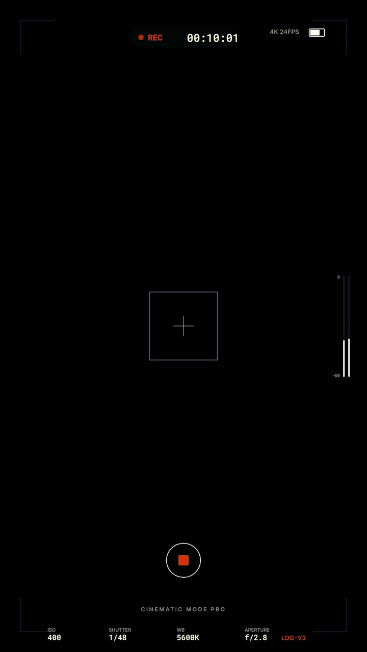 Smartphone Camera Interface Recording Screen
