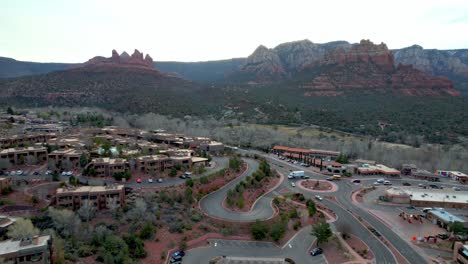 high aerial of sedona arizona