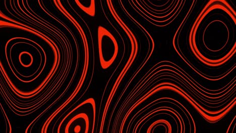 Animation-of-multiple-red-glowing-liquid-shapes-waving-swirling-and-flowing-smoothly-