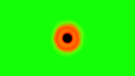 green background and moving black hole