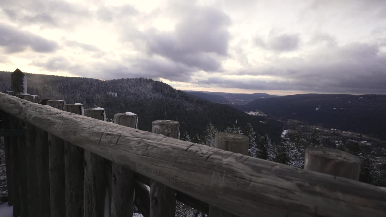 View on top of the view tower of M&eacute;relle Tour, in G&eacute;rardmer, France