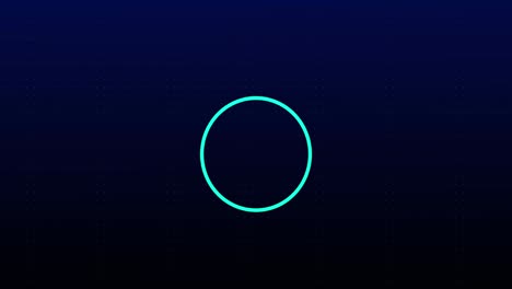 animación digital de formas redondas y puntos que se forman contra un fondo azul