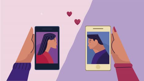 young lovers in cellphones characters
