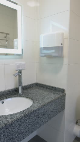 luxurious modern bathroom interior design. interior of bathroom with sink basin faucet