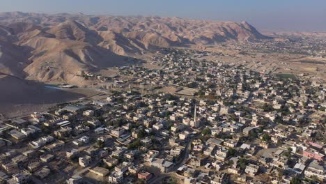 vista aérea de la ciudad de jericó en el territorio palestino panorama