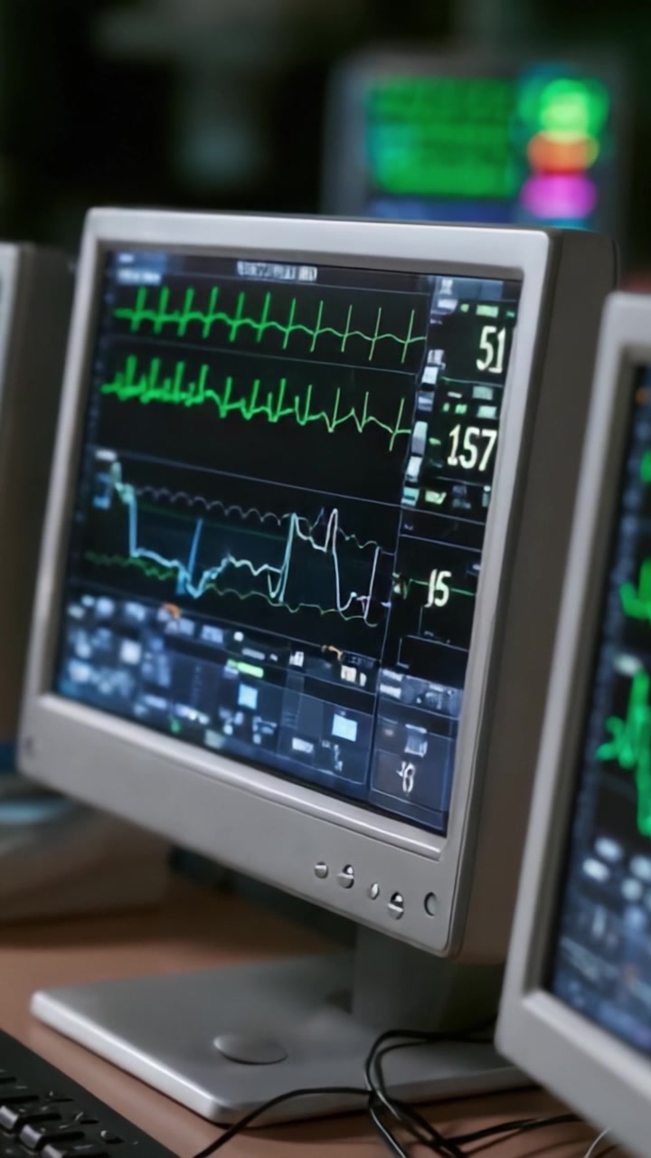 Sistemi avanzati di monitoraggio medico: uno sguardo ai display ad alta tecnologia dei segni vitali dei pazienti utilizzati negli ambienti sanitari per la terapia intensiva e la gestione del paziente.