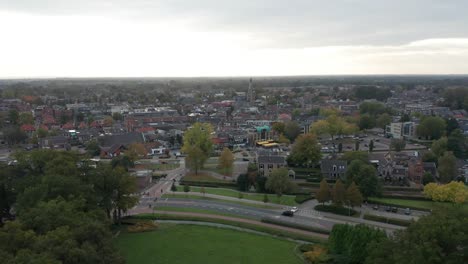 Jib-up-of-the-old-city-of-Barneveld-in-the-Netherlands