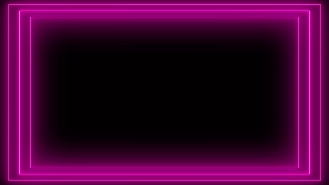 marco de neón púrpura abstracto túnel sin fin bucle sin costura.