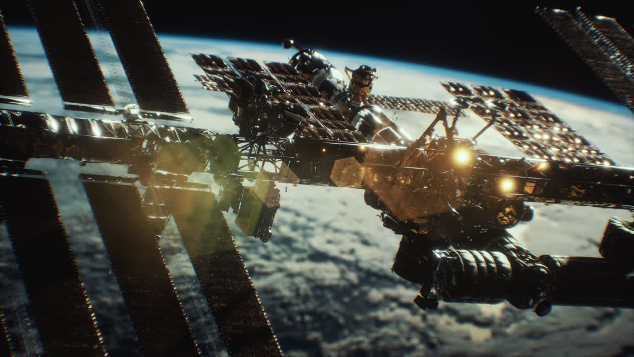 International Space Station. Elements of this image furnished by NASA