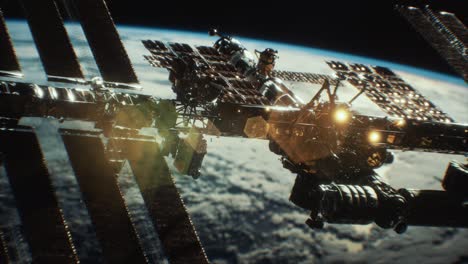 international space station. elements of this image furnished by nasa