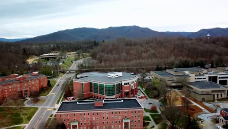 east tennessee state university aerial of campus in 4k