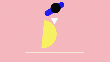formas geométricas abstractas sobre un fondo pastel