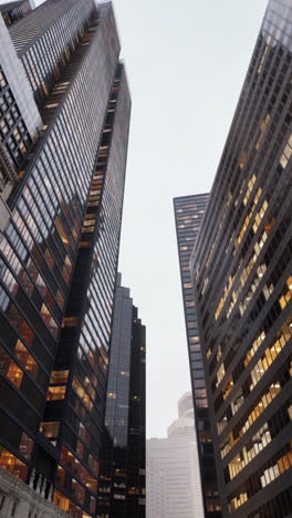 tall skyscrapers in a city