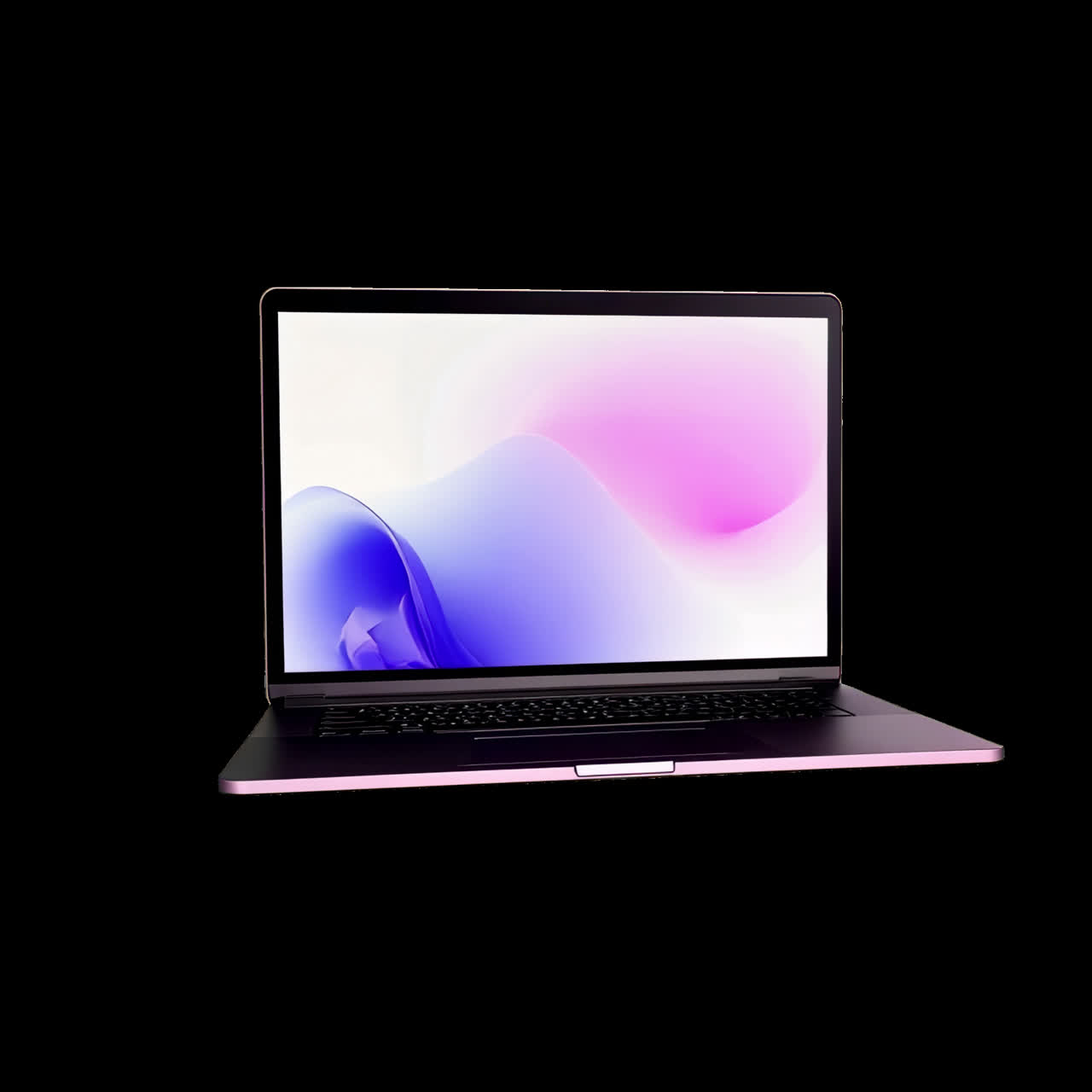 Risorsa isolata di animazione di design moderno ed elegante per laptop, video 4K trasparente, canale alfa, ProRes