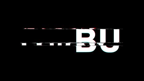 bug  glitch effect text digital tv distortion 4k loop animation