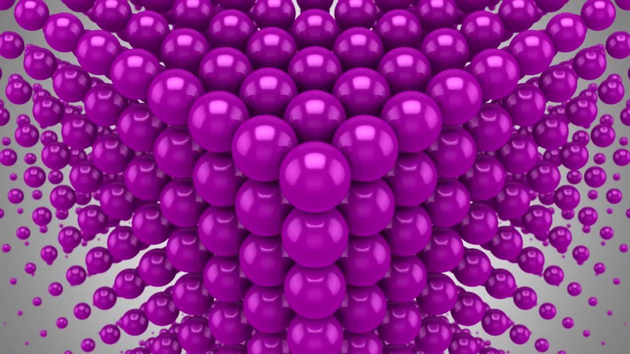 Spheres Formed A Wave In Space