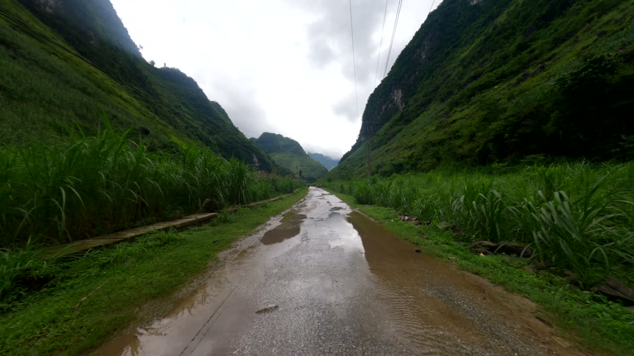 Journey Through a Lush Green Mountain Valley