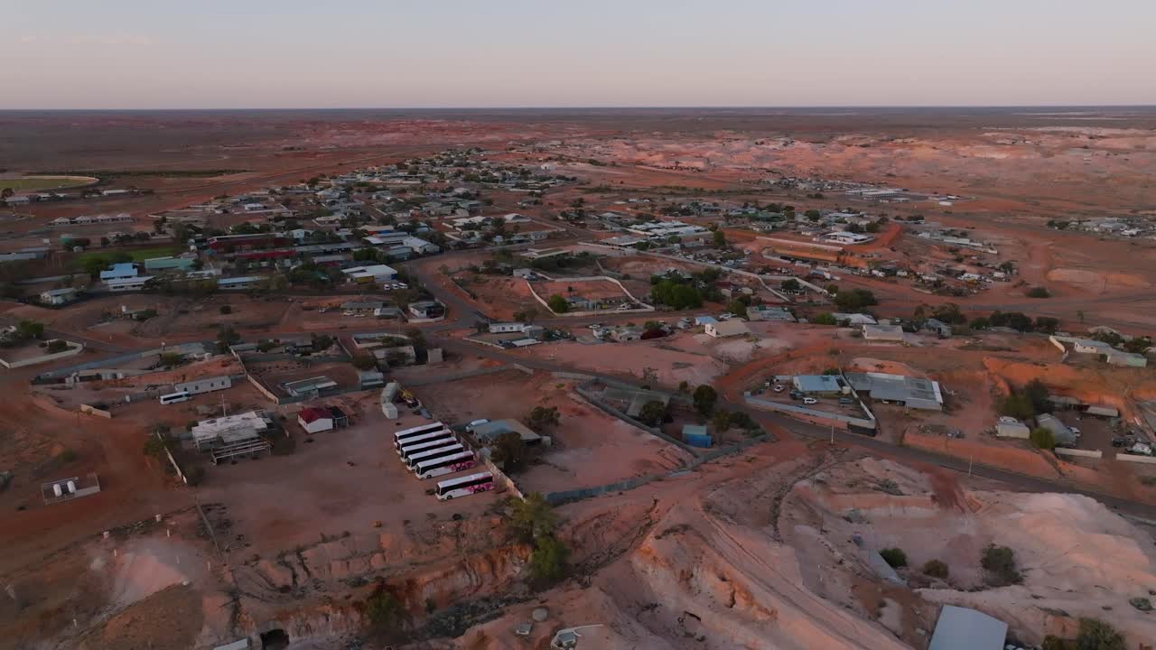 Aerial View of Coober Pedy, Australia - Opal Mining Town in the Outback