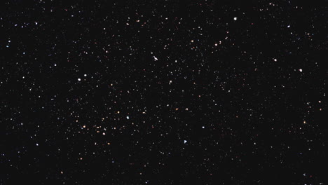 hundreds of stars glow in the night sky