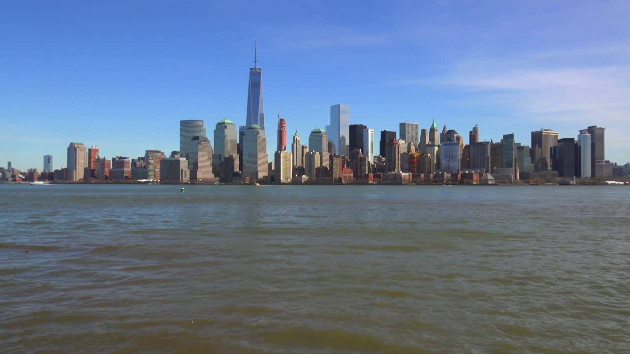 뉴욕시의 넓은 설정 샷