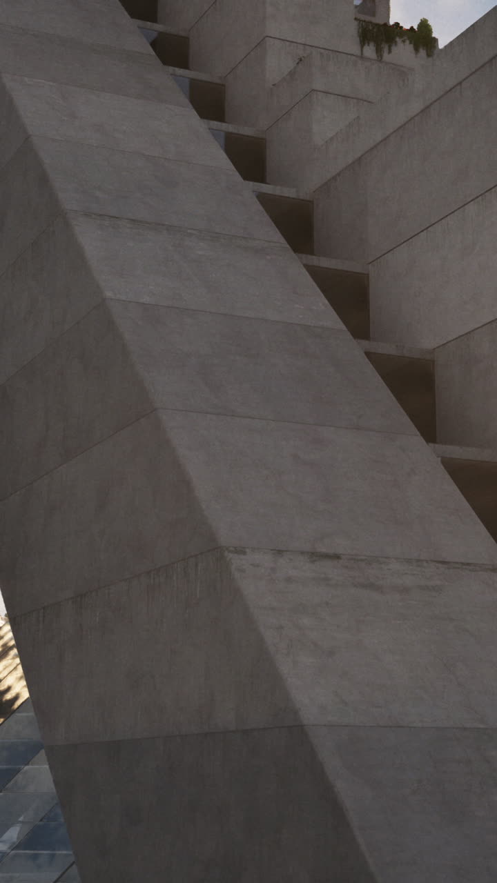 arquitectura abstracta: una escalera de hormigón