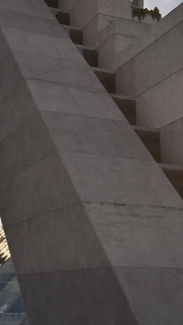 abstract architecture: a concrete staircase