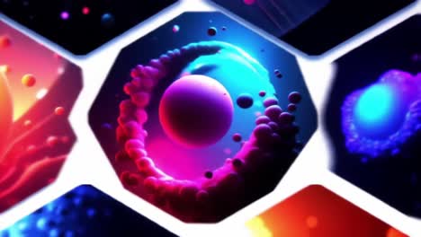 a mesmerizing exploration of abstract geometry and colorful forms creating a stunning visual experience in vibrant hues and shapes
