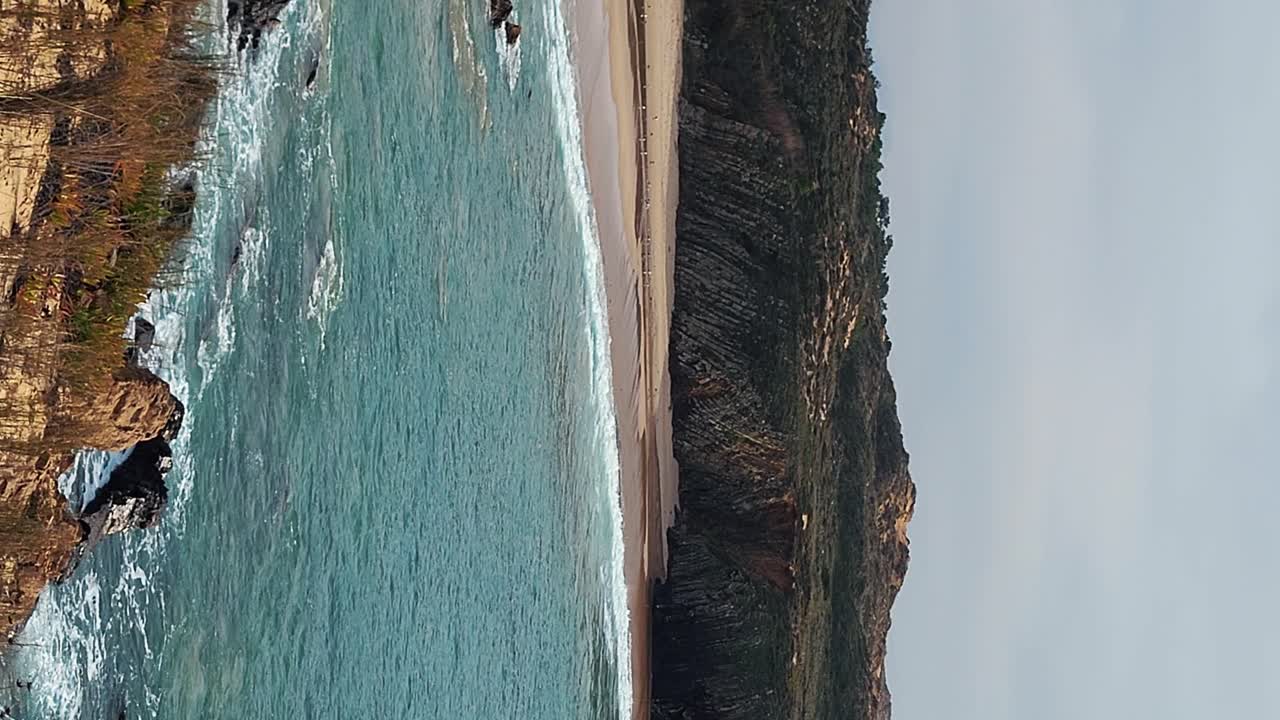 Almograve Beach, Alentejo, Portugal, Vicentine Coast Natural Park Portugal, Hiking Rota Vicentina the Fisherman's Trail Along the Alentejo Coastline to Wild and Rugged Beaches Narrow Cliff Side Paths