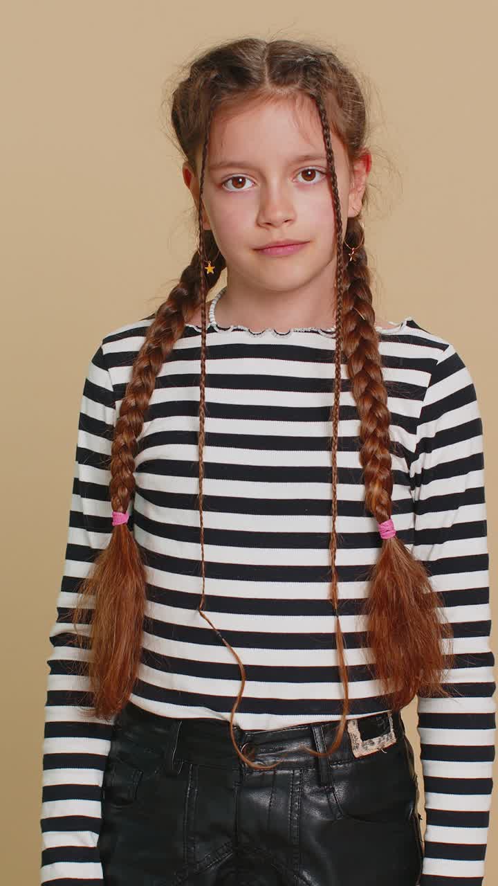 Tired exhausted child girl yawning lazy bored lack of sleep falling asleep take a break relax