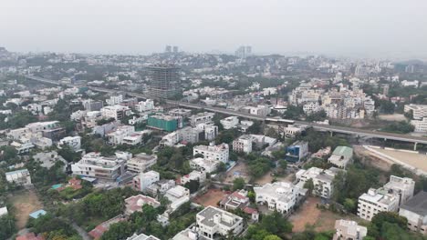 residential planning and dense housing seen from high altitude