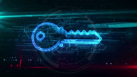 key encryption symbol abstract loopable animation