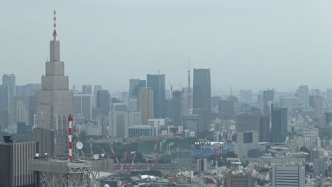 여전히 도쿄 도시 건물의 조감도