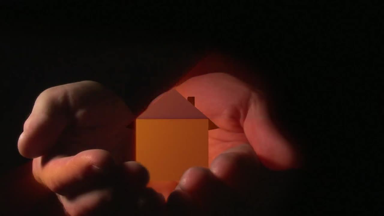 주식 애니메이션 하우스 손에