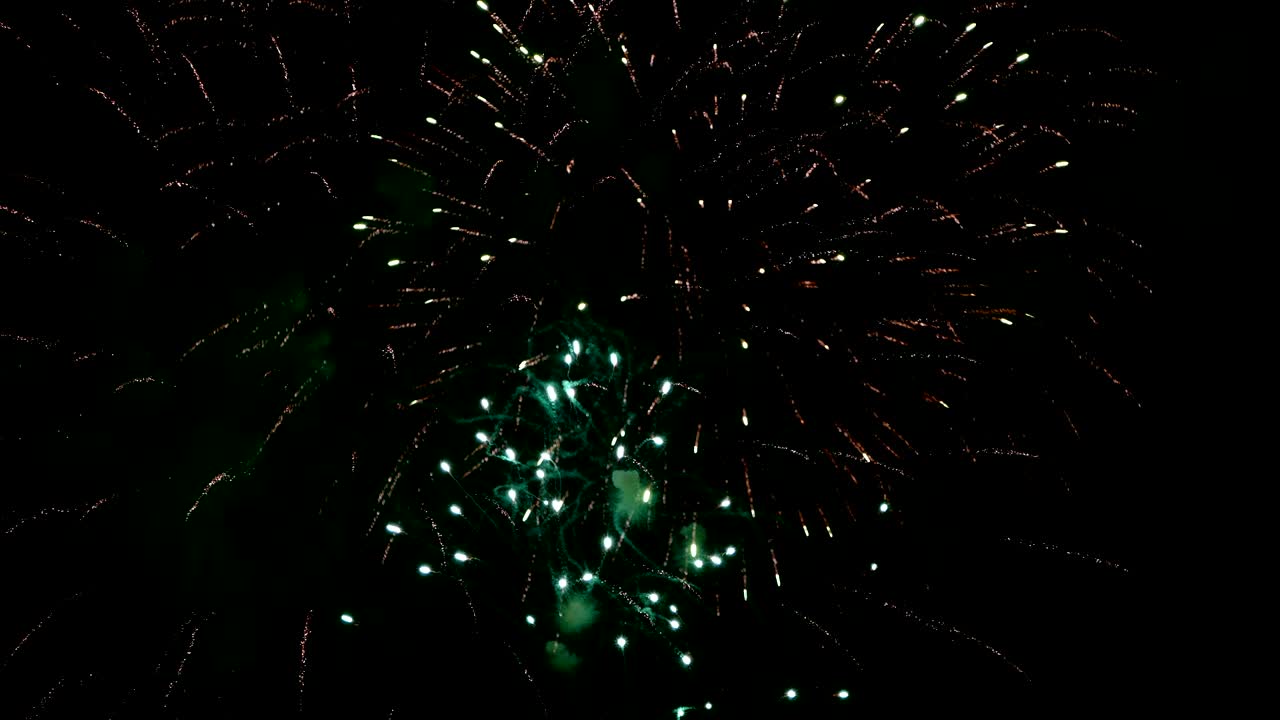 detalle de los fuegos artificiales.
