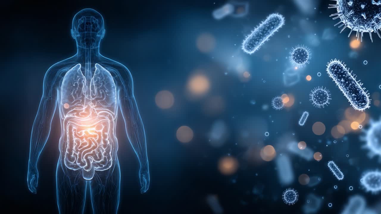 Explorando la intrincada relación entre el sistema digestivo humano y la vida microbiana en el cuerpo, destacando el impacto de las bacterias en la salud y el bienestar.