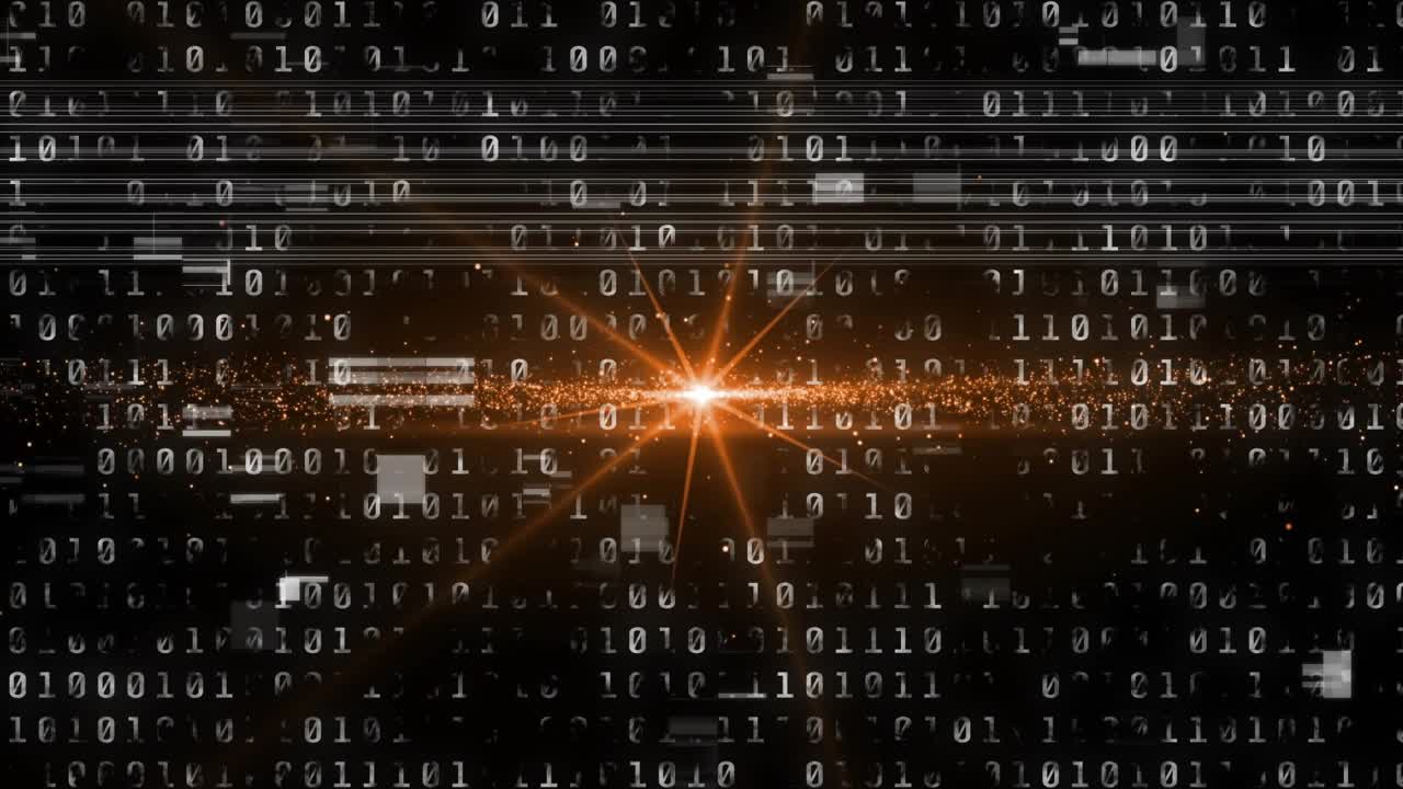 Spark igniting binary data, expanding pulsing starburst sending particles showing burst stabilizing