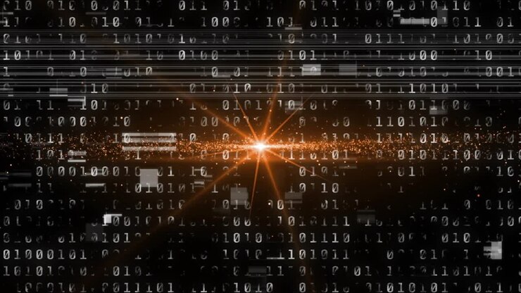 Spark igniting binary data, expanding pulsing starburst sending particles showing burst stabilizing