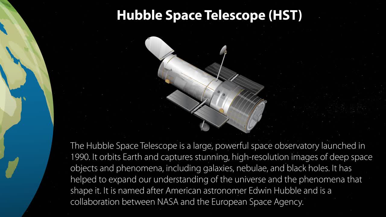 지구와 우주 현상을 관찰하는 허블 망원경