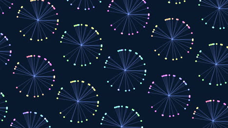 circles in a vibrant array create mesmerizing pattern on dark background