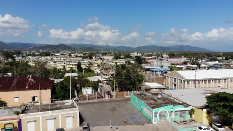 Aerial-footage-of-a-small-pier-in-Arroyo,-Puerto-Rico