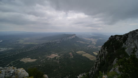 time lapse stormy day summit pic saint loup hortus france