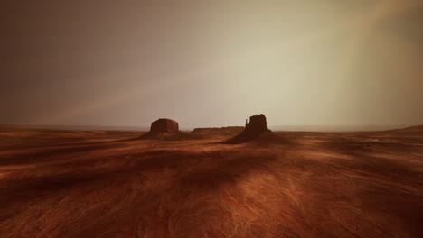 desert landscape with red rock formations