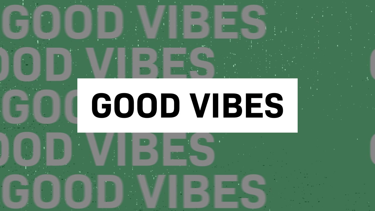 Animation of good vibes text in repetition on grey background