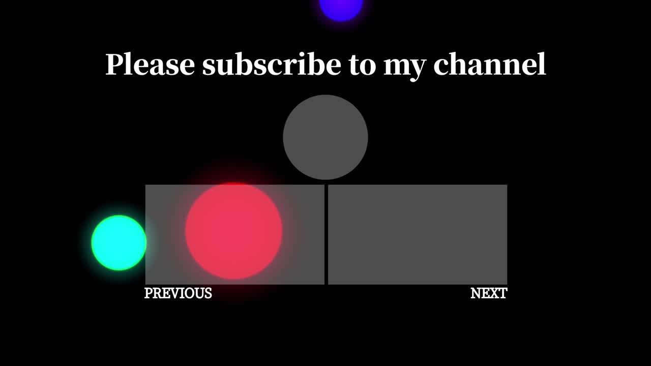 다채로운 공 구 끝 카드 끝 화면 모션 그래픽